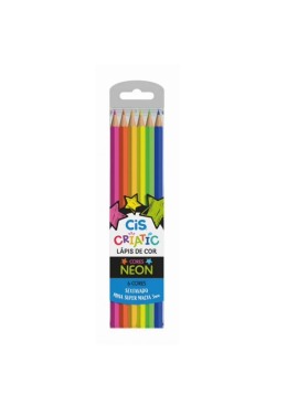 Estojo Lapis de Cor C/6 Neon Cis